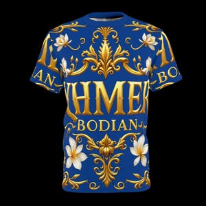 Khmer-Bodian Royal Blue Shirt – Bold Heritage Pride for New Year Celebration