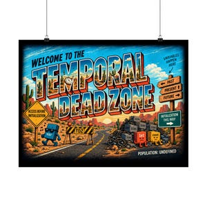 Temporal Dead Zone Poster | JavaScript Developer Humor | Programmer Wall Art | Coding Gift | Tech Office Decor