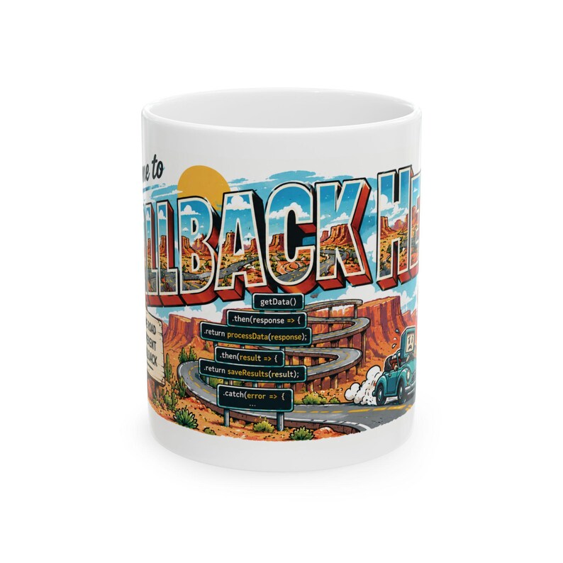Callback Hell Mug – JavaScript Developer Coffee Mug, Programmer Gift, Coding Humor image 1