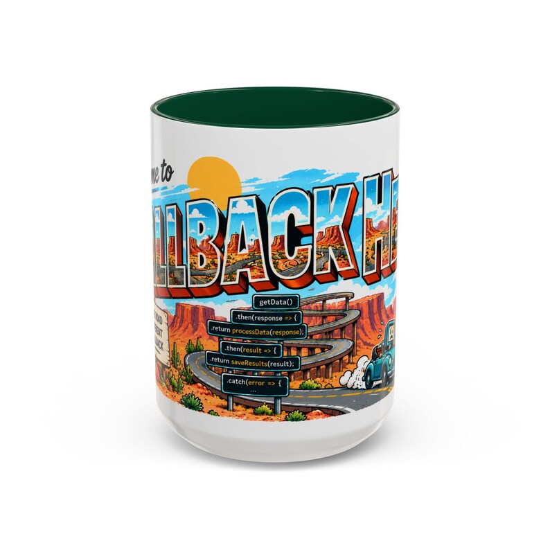 Callback Hell Mug 15 oz, JavaScript Developer Mug, Programmer Coffee Cup, Coding Humor Gift, Software Engineer Mug image 13