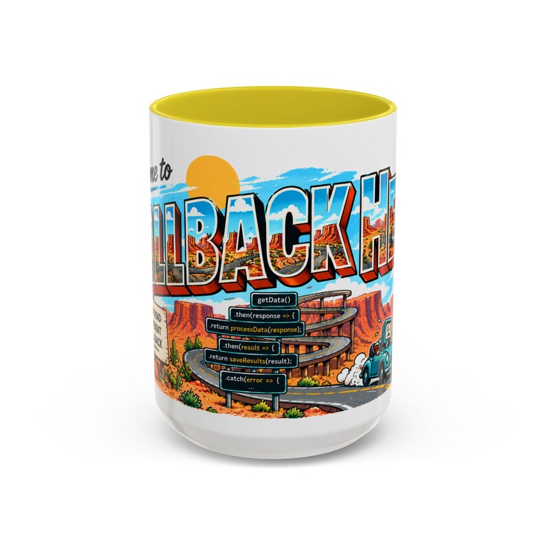 Callback Hell Mug 15 oz, JavaScript Developer Mug, Programmer Coffee Cup, Coding Humor Gift, Software Engineer Mug image 17
