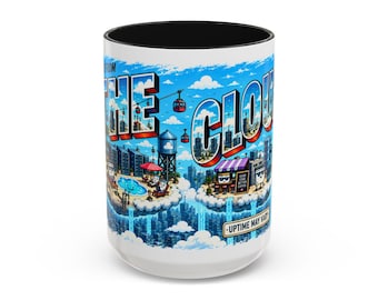 Greetings From the Cloud Mug 15 oz, Cloud Computing Mug, Developer Coffee Cup, Programmer Gift, DevOps Humor Mug