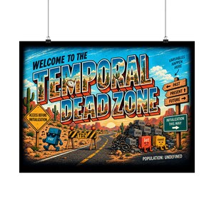 Temporal Dead Zone Poster | JavaScript Developer Humor | Programmer Wall Art | Coding Gift | Tech Office Decor