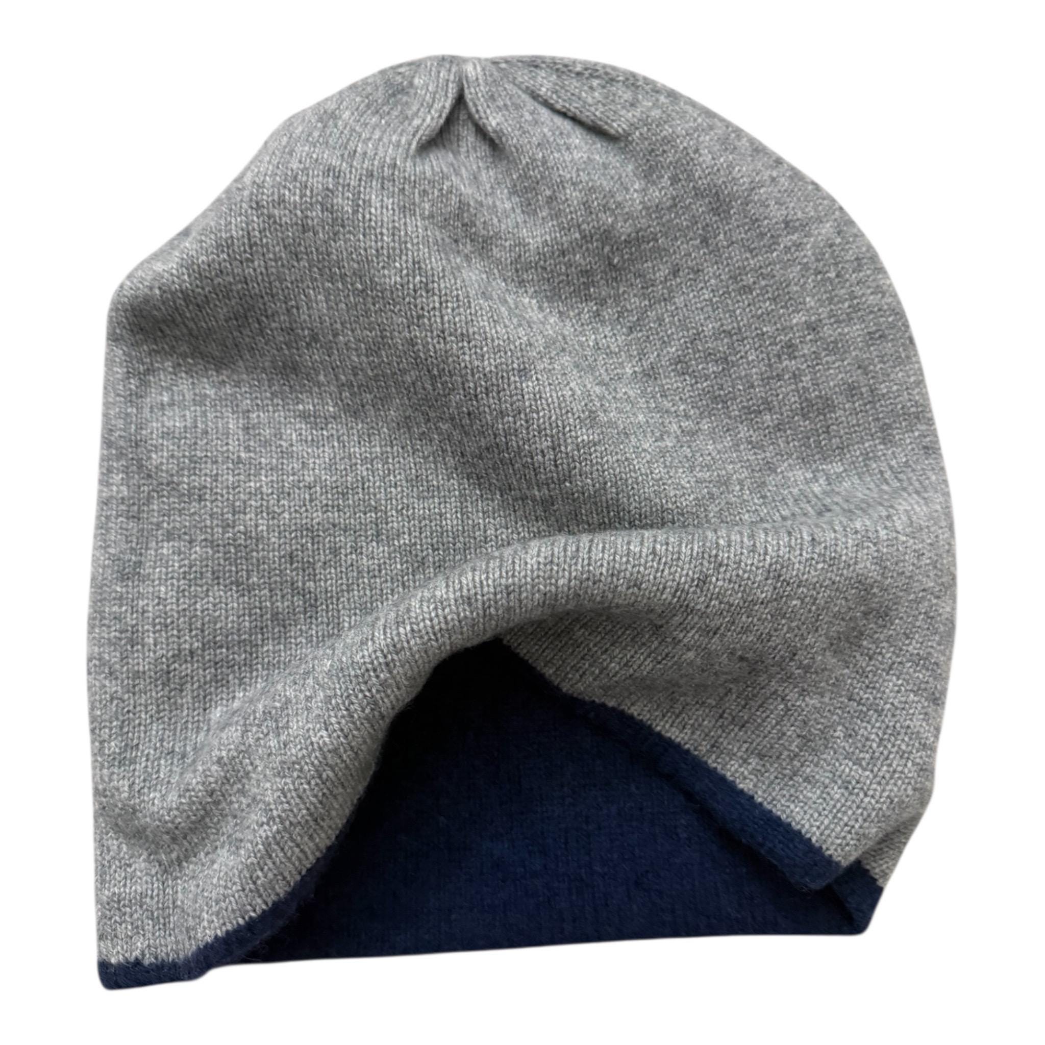 Wool Blend Cashmere Beanie, Reversible, Adjustable Thermal Merino Reversible Cuffed Beanie - Chalk Violet  main image 2