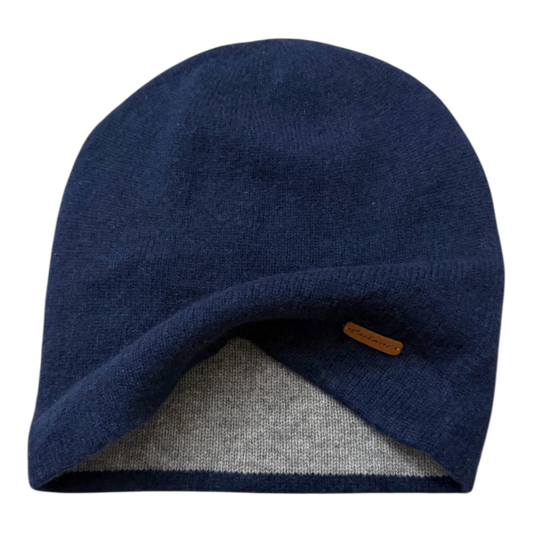 Wool Blend Cashmere Beanie, Reversible, Adjustable amicale-cashmere-double-layer-  main image 4