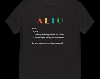 ALTO Definition T-Shirt - Lustiges christliches Musik-Shirt für Chorliebhaber & Mitglieder des Praise-Teams