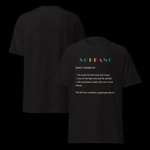 SOPRANO Definition Tee – Funny Christian Choir Shirt for Vocalists