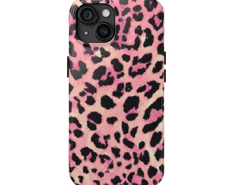 Pink Leopard print iPhone Handytasche mehrere Größen