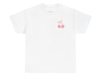 Glückliches Mädchen Kirsche Bogen T-Shirt