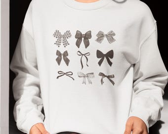 Kokette Bögen Rundhals-Sweatshirt - Bow Sweatshirt