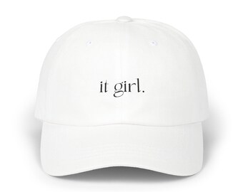It Girl bestickte Baseballkappe - stilvoller Baumwollhut