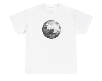 Disco Ball Graphic Tee: Retro Party Musik Shirt