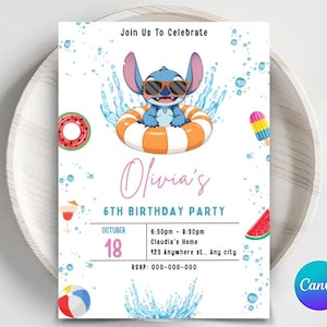 Invitation d'anniversaire de point, point et invitation d'ange, invitation de partie de point, modèle imprimable éditable de toile en téléchargement numérique