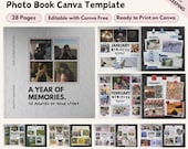 Custom Yearly Photo Book | Canva Photobook Template  | Personal Photobook | Monthlyphotos | Yearly Photo Album | Year-In-Review