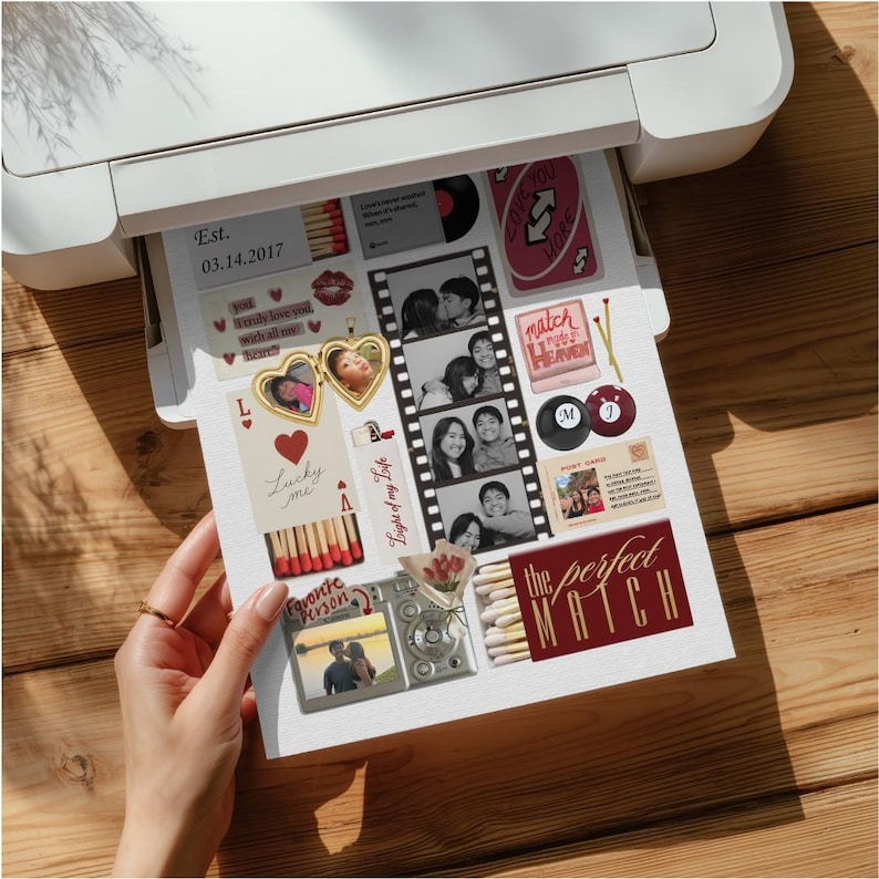 Custom Matchbook Art Bundle | Editable Wall Art | Gift for Him | Couples-Love-Giftful | Custom Gifts for Anniversary | Couplegifted image 8