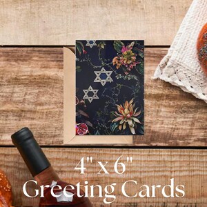 10 wenskaarten - Joodse kaarten, bar mitswa cadeau, Hannukah feestdag, Mazel Tov Card, decor bat mitswa, joods nieuwjaar, Rosj Hasjana