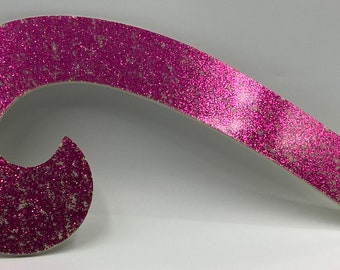 French Curve Pink Glitter, fondo crema
