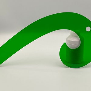 French Curve 1/8&quot; thick acrylic Green Transparent