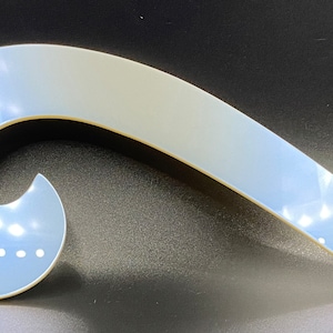 French Curve Iridescent Blue Pastel