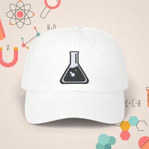 Science Beaker Dad Hat, Classic Hat for Science Enthusiasts, Chemistry Baseball Cap, Laboratory Dad Gift, Chemistry Teacher Hat
