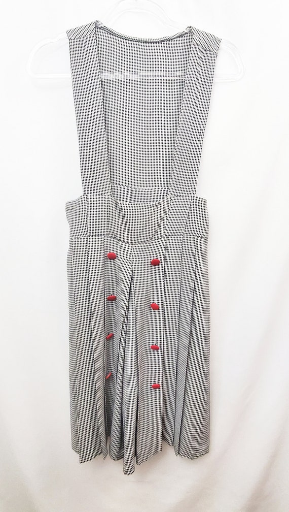 VTG 80s French Pierot Gingham Culotte Romper Plays