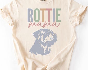 Rottie Mama T-Shirt, Dog Lover Shirt, Rottweiler Mom Gift, Pet Owner Tee, Cute Dog Graphic Tee, Rottie Owner Clothing, Puppy Lover Top