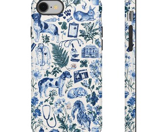 Blue Green Veterinary Pattern phone case | Tough Case Gift