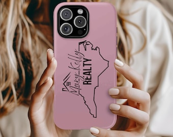 Custom Real Estate Agent Phone Case: Personalized State Outline Realtor Gift