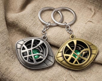 Magic Time Stone Keychain, Mystic Charm Key Ring, Fantasy Gift for Fan