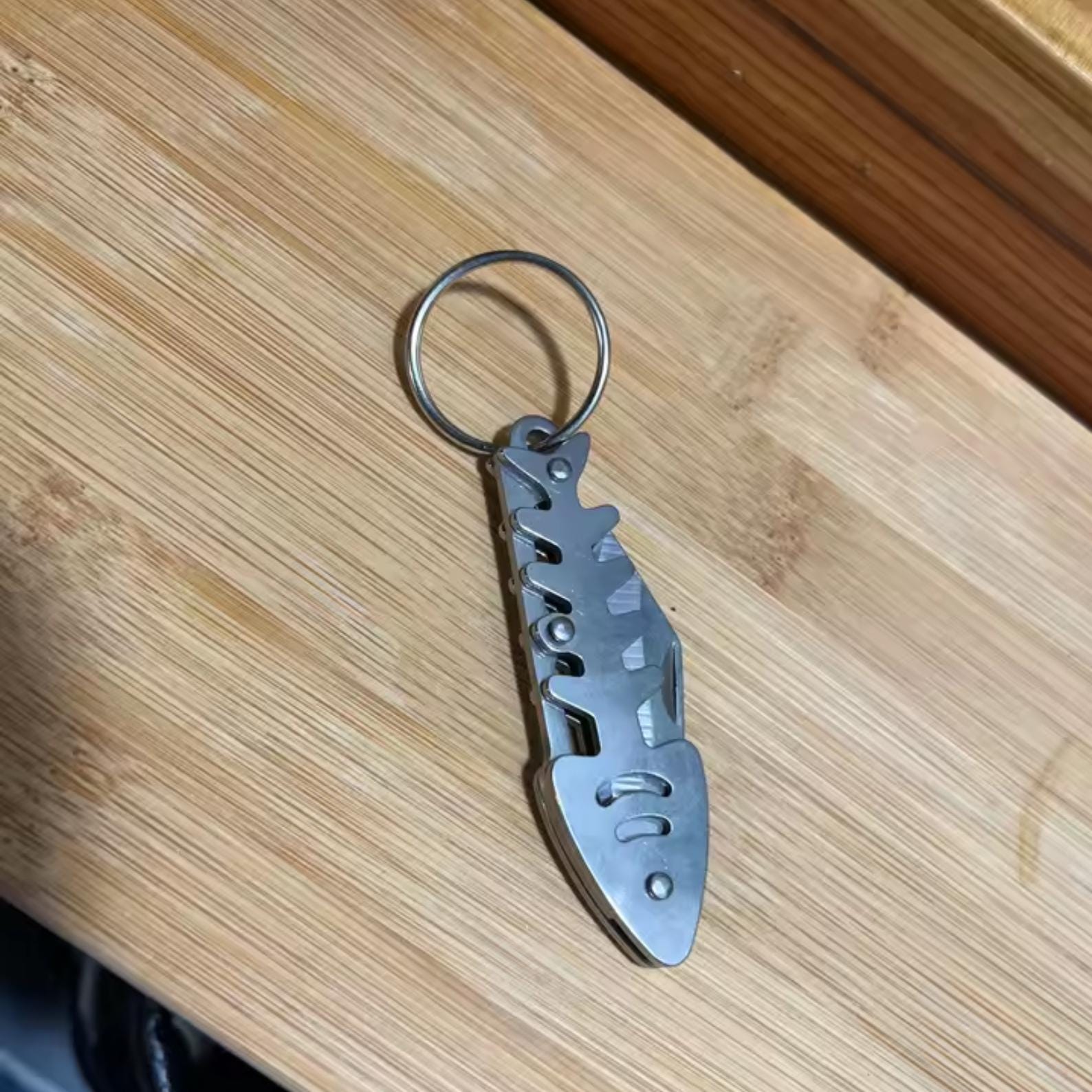 Fish Bone Knife Keychain, Foldable Mini Pocket Knife, Gift for Him - Etsy