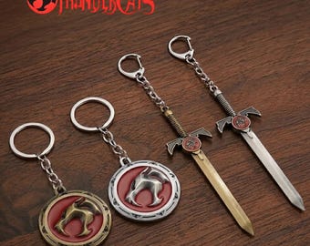 Fantasy Metal Sword Keychain, Cartoon Inspired Weapon Key Ring, Gift for fans