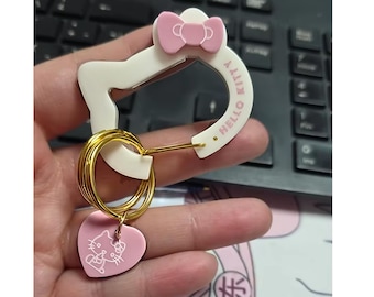 Cartoon Acrylic Carabiner Keychain, Cute Bunny Bag Charms, Birthday Gift For Girl