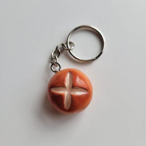 Lil Sourdough Bun Clay Keychain image 3