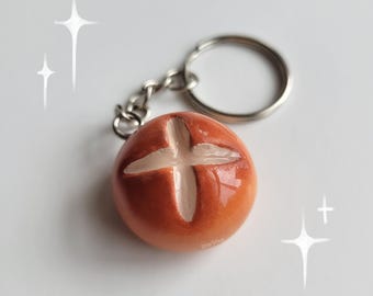 Lil Sourdough Bun Clay Keychain