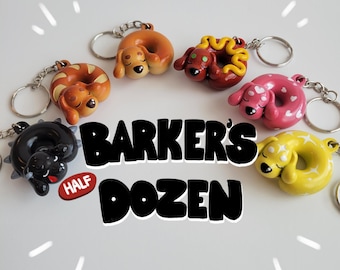 Handmade 3D Puppy Keychain – Handpainted Resin Dog Blind Box
