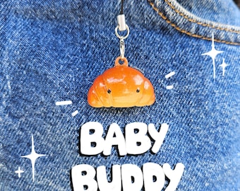 Handmade Croissant Keychain - 3D Resin Food Charm