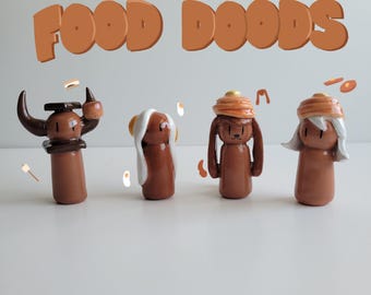 Food Doods Clay Desk Buddy - Handmade Polymer Clay Figurine