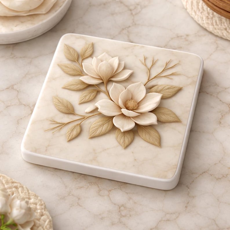 ArtbyTamri Magnolia Coasters - Thumbnail 3
