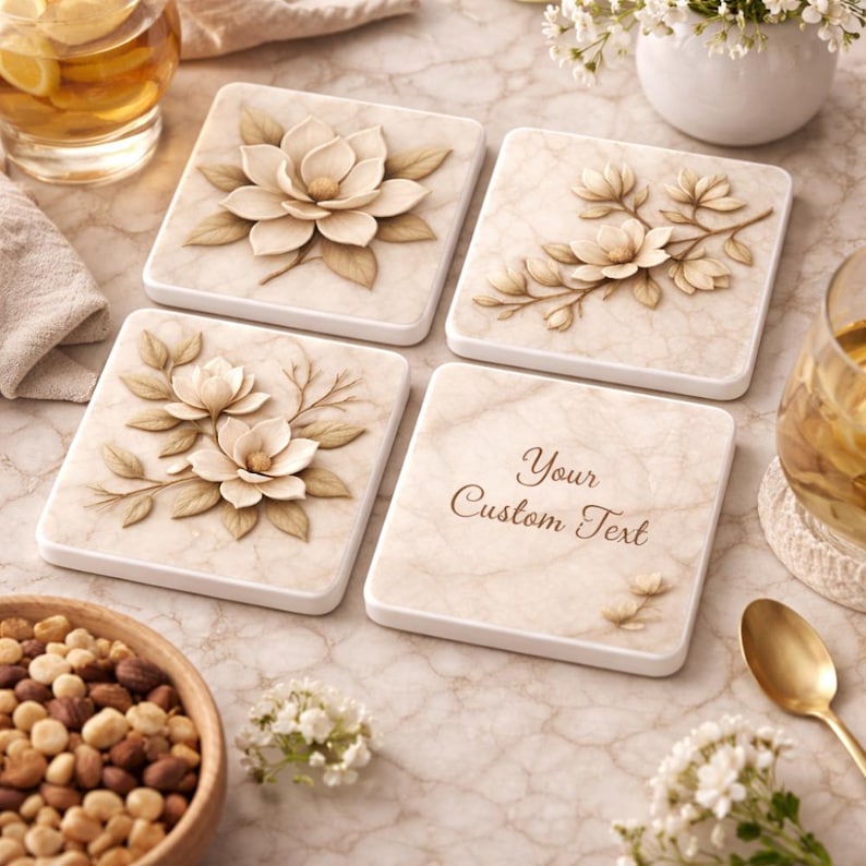 ArtbyTamri Magnolia Coasters - Thumbnail 4