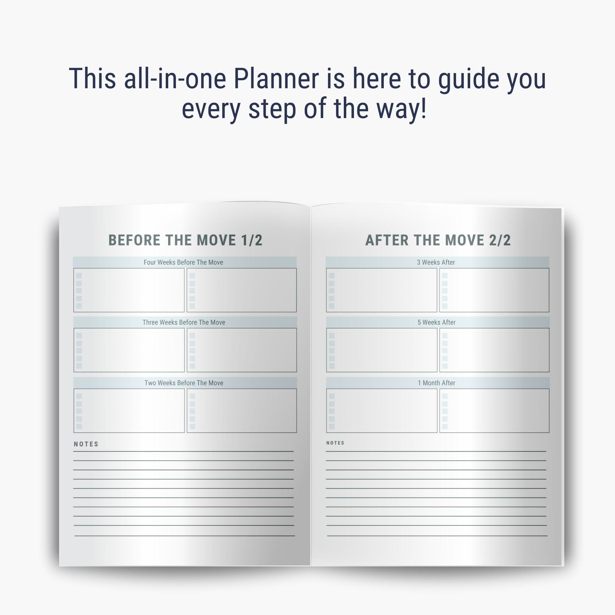 House Moving Planner Inserts Printable PDF, Move in New Home Checklist ...
