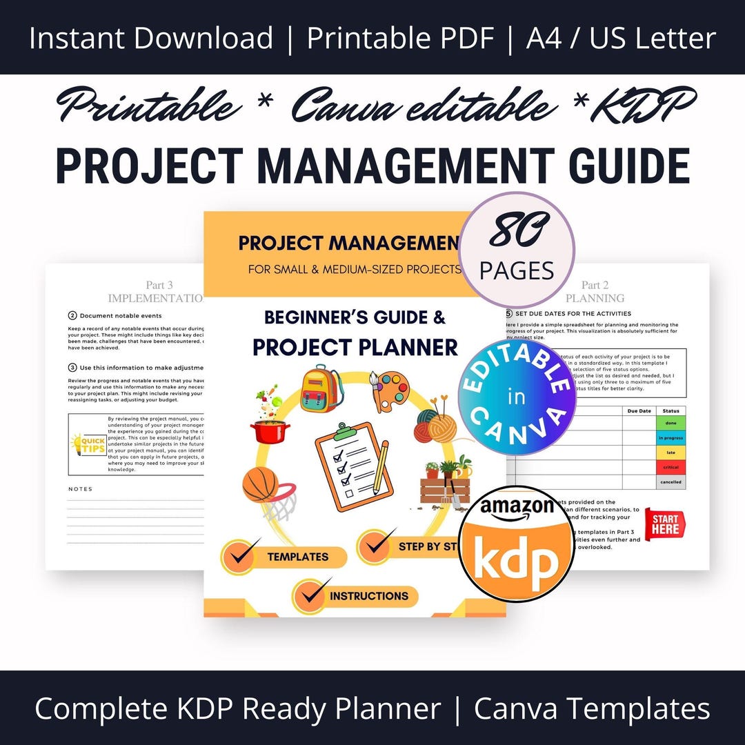 Project Management for Beginners: Printable Step by Step Guide ...