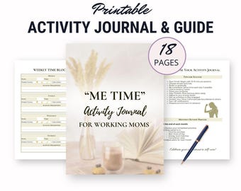Self Care Activity Journal For Working Moms, Customizable Gift, Step By Step Me Time Guide, Mothers Self Love Planner, Female Life Balance