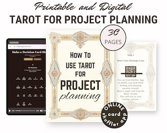 Tarot for Project Planning: Major Arcana Planner, PDF Guide & Card Shuffler App for Managers, Teams, Creative Freelancers