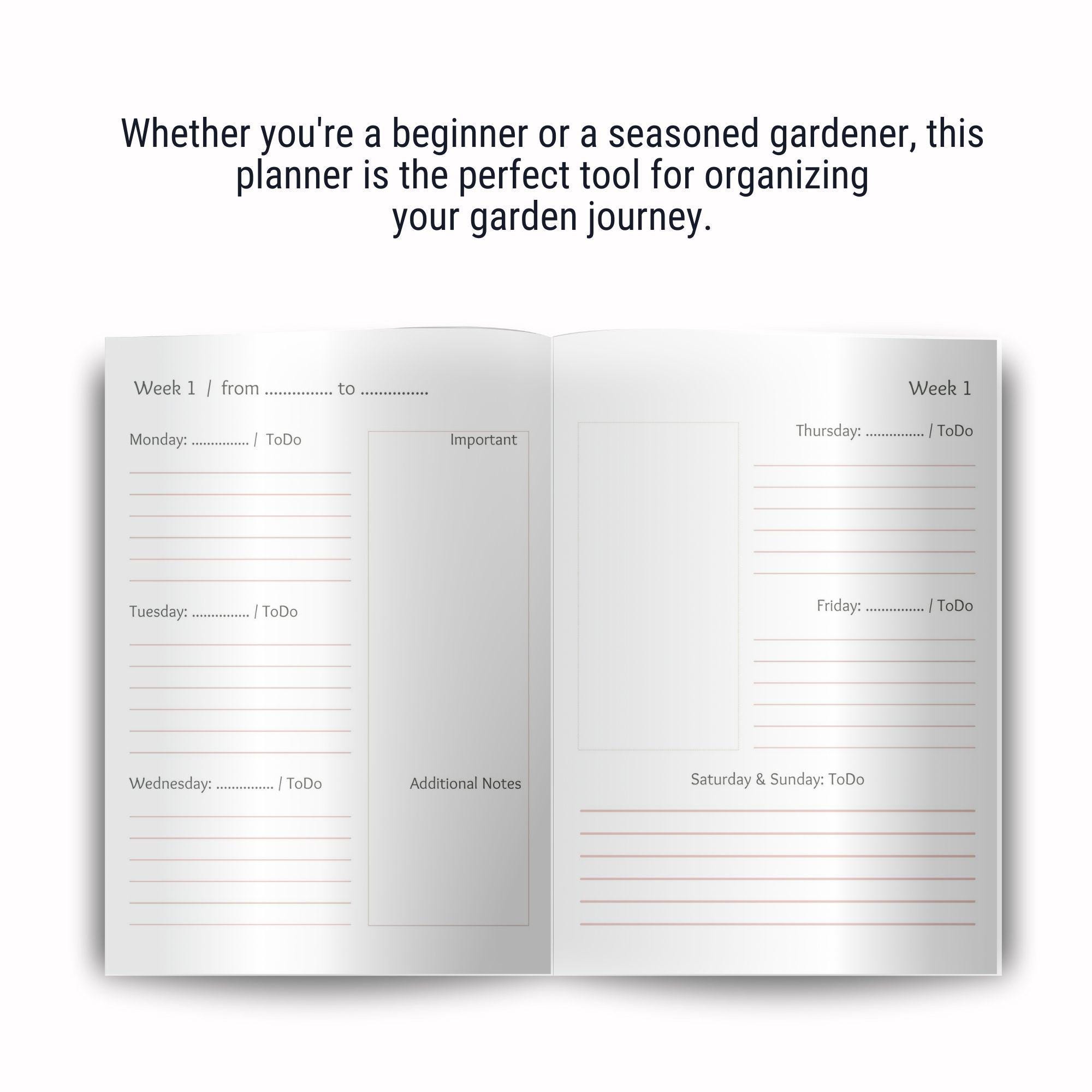 Herb Garden Planner, Planting Herbs Printable - 12 Week Quarterly ...