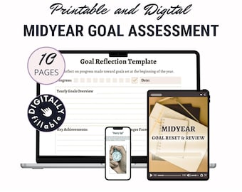 Guide de réflexion et de motivation étape par étape pour la réinitialisation des objectifs de mi-année, modèles de fixation d'objectifs pour le second semestre, outil de suivi des progrès