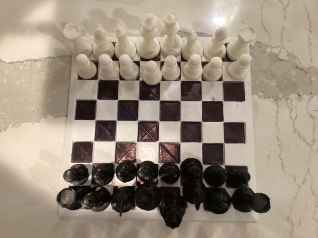 3 D Printed Chess Set Etsy