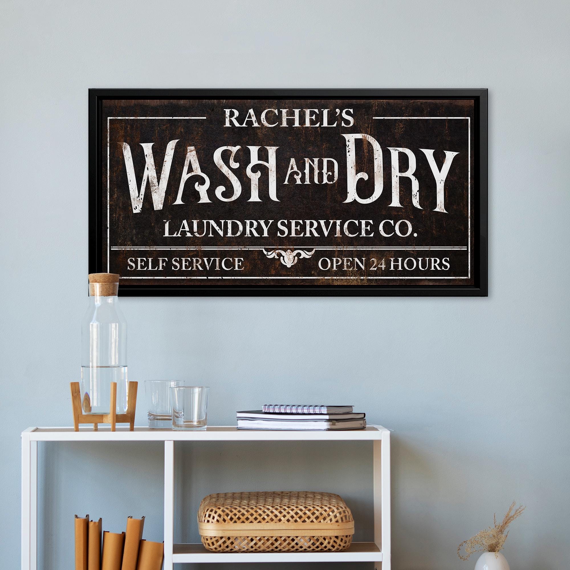 Custom Laundry Room Sign | Rustic Wash and Dry Wall Decor | Farmhouse ...