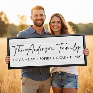 Custom Family Name Sign | Personalized Canvas Wall Art | Modern Home Decor | Family Wall Sign | Gift for Parents