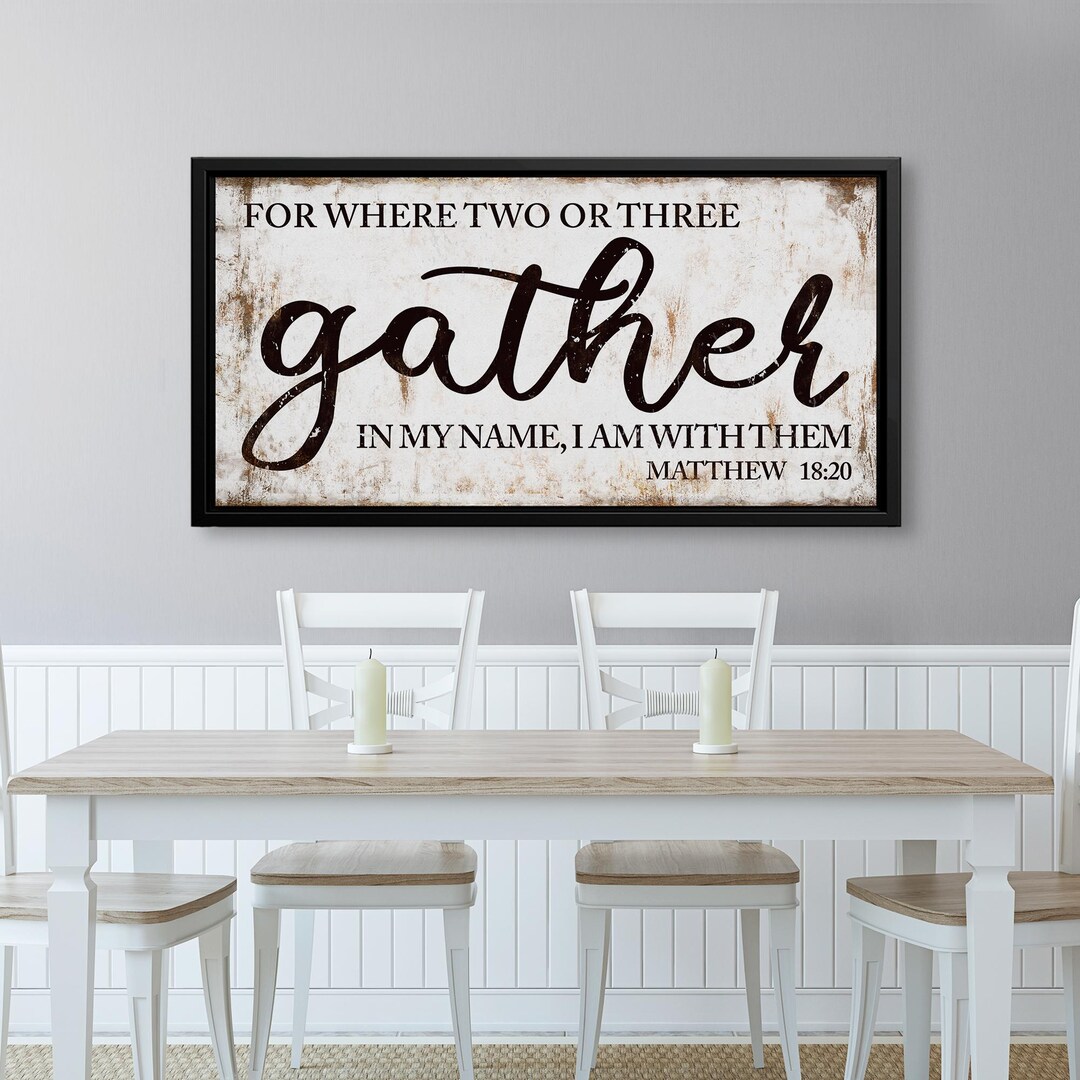 Come Gather Around the Table Sign Rustic Farmhouse Wall Decor Dining ...