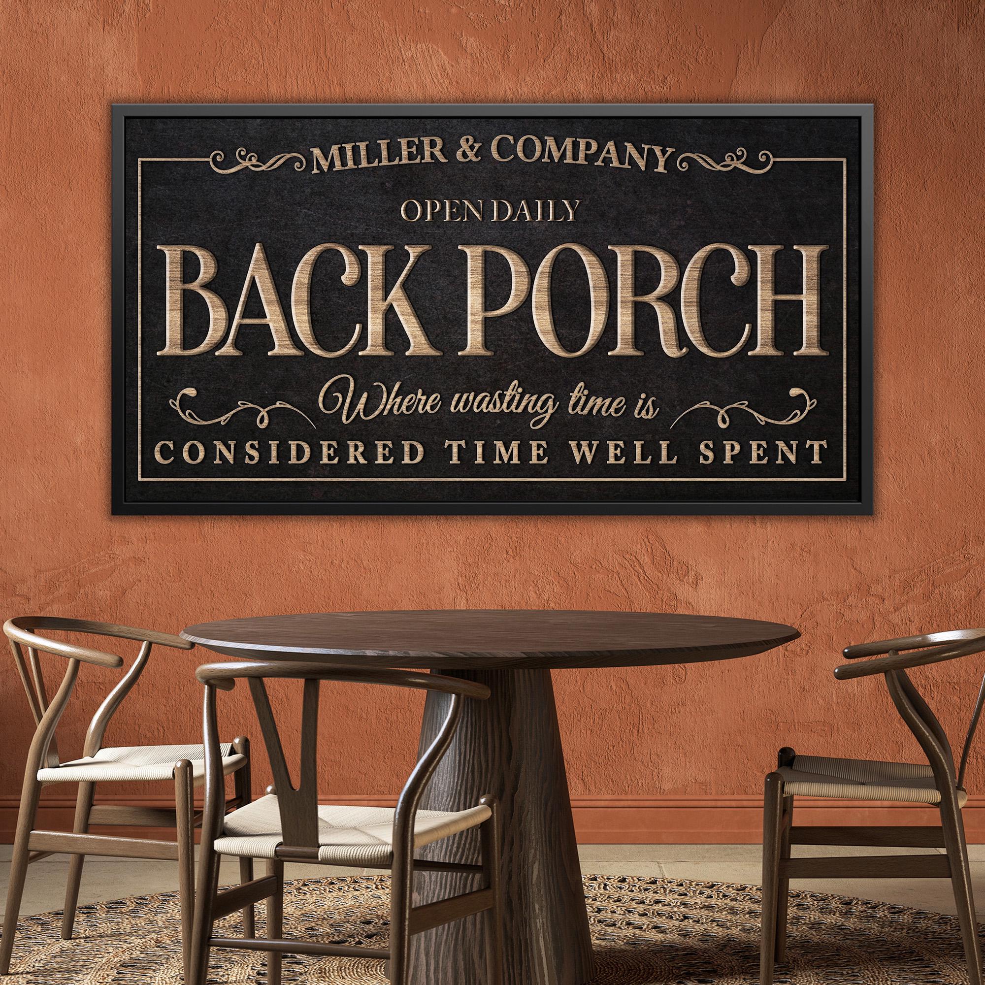 Personalized Back Porch Sign Custom Patio Deck Bar & Grill Backyard ...
